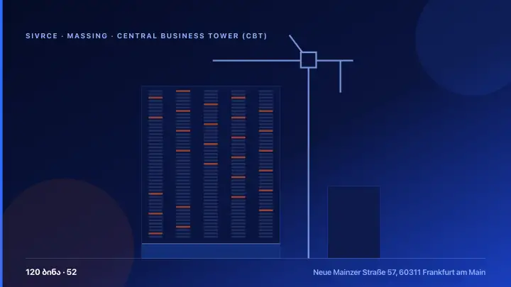 Central Business Tower (CBT) — 3D Massing & Architecture