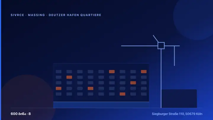 Deutzer Hafen Quartiere — 3D Massing & Architecture