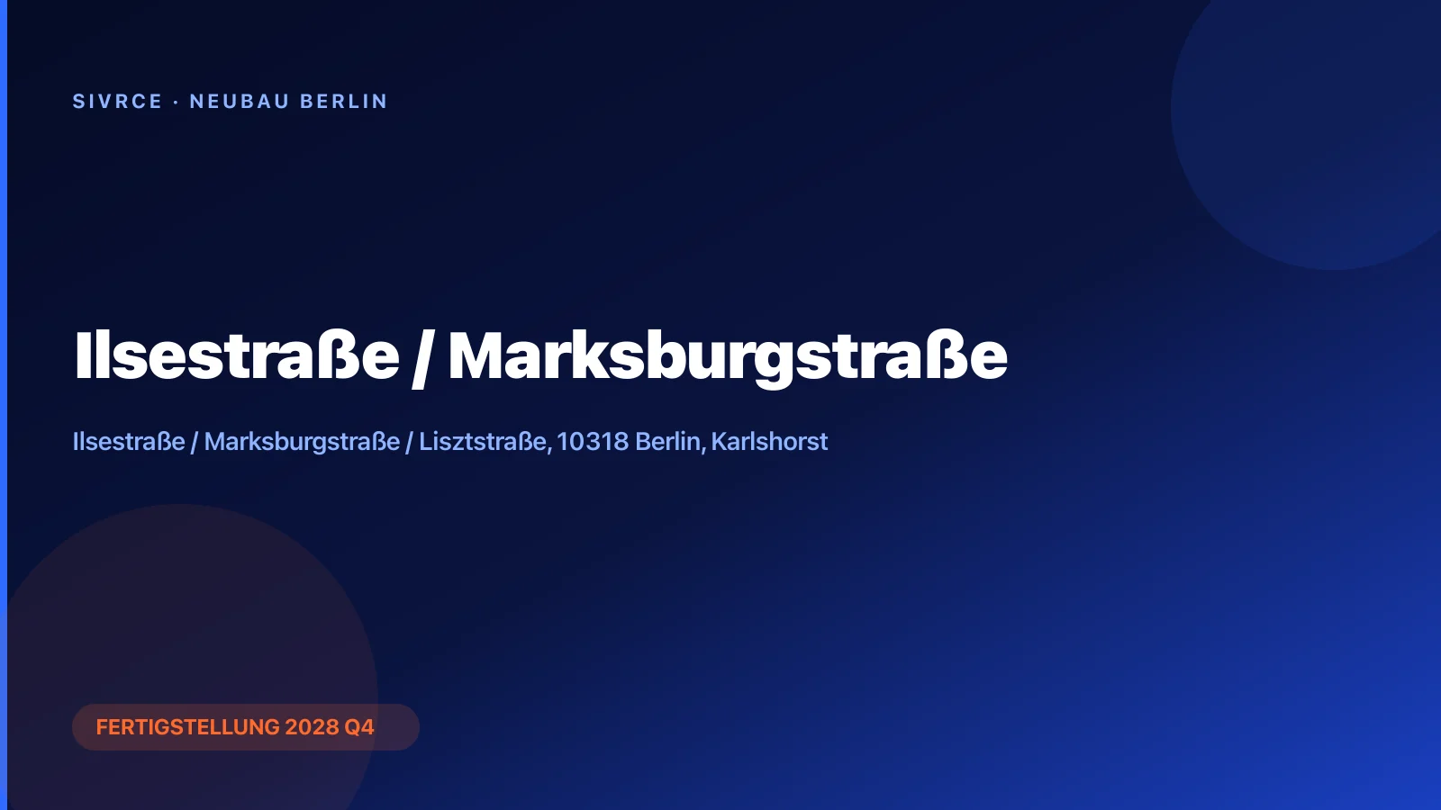 Ilsestraße / Marksburgstraße
