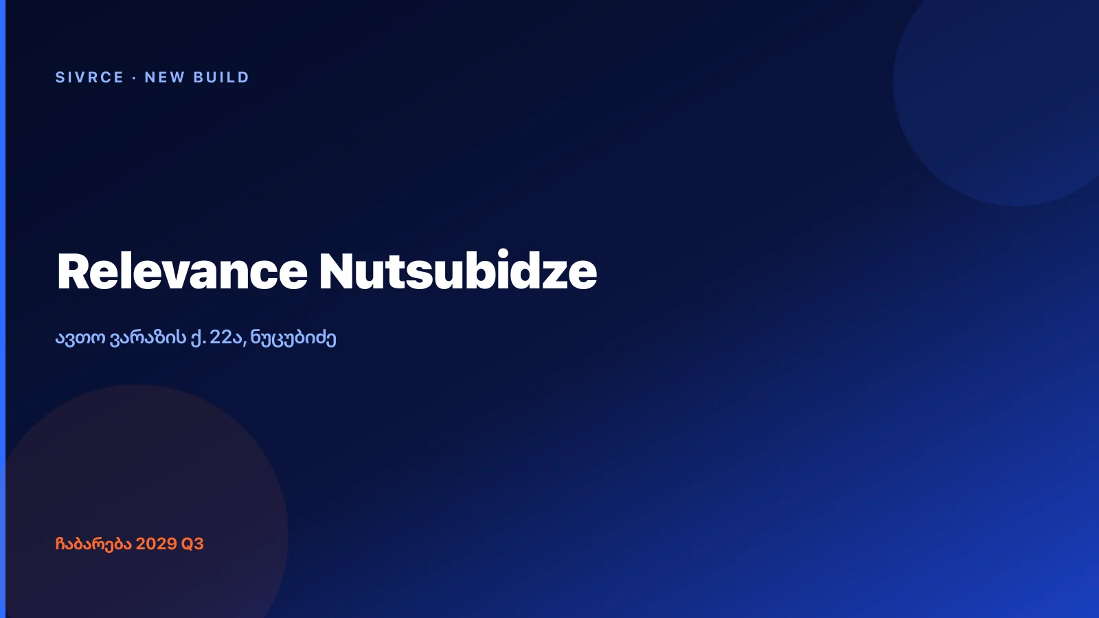 Relevance Nutsubidze
