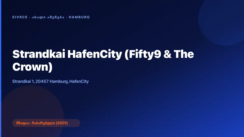 DC Developments — Strandkai HafenCity (Fifty9 & The Crown)