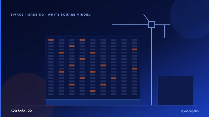 White Square Mindeli — 3D Massing & Architecture